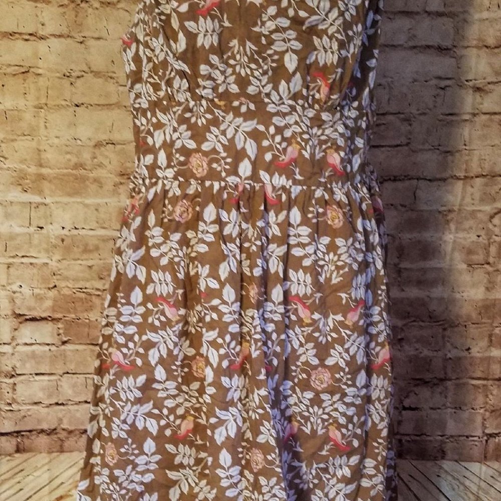 Krista Pearl Styled Cotton Floral Summer Dress
